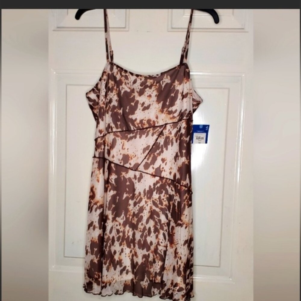 Arizona Jean Co cow print spaghetti strap dress. New with tags